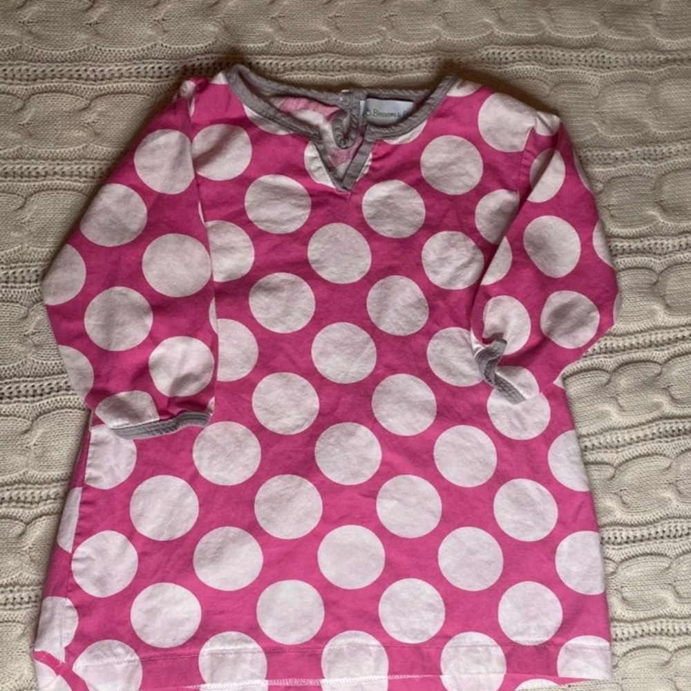 Girl's Pink Polko Dot Dress Size 18-24 Months